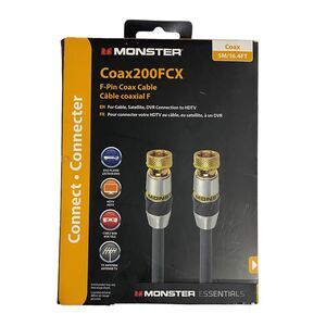 Monster Essentials High Performance Male to male F-Pin Cable - 5m / 16.4ft - New